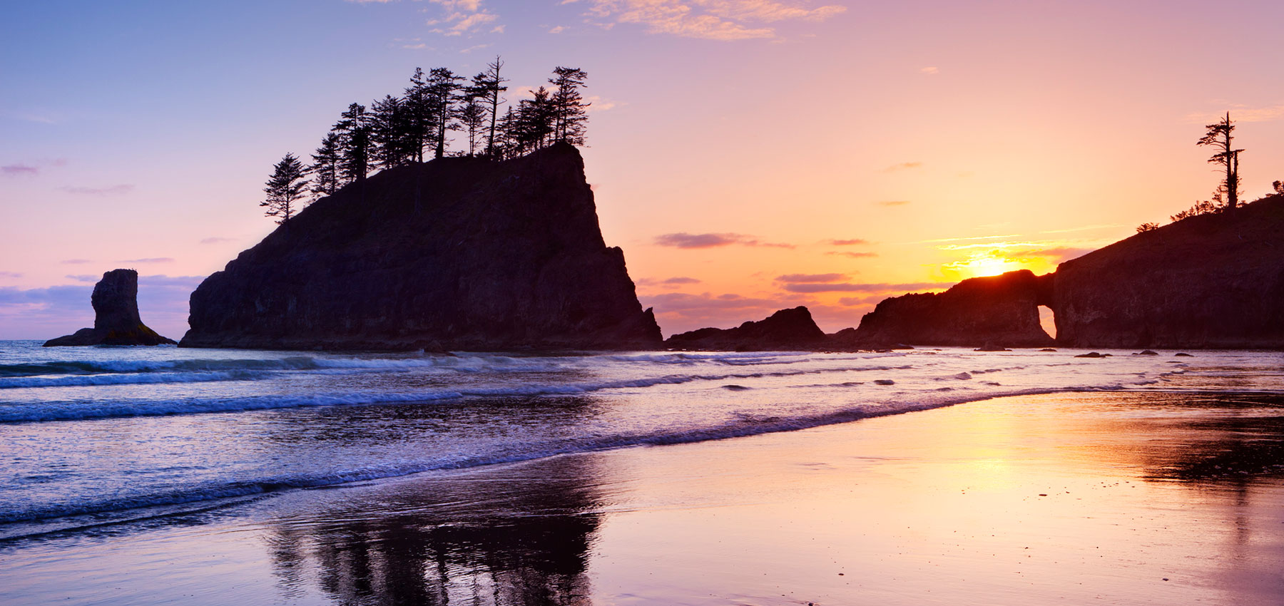 hole in the wall sunset