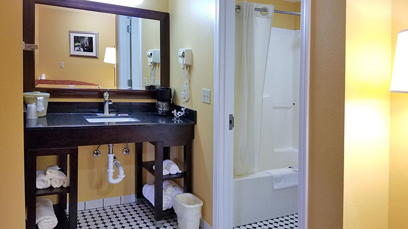 Deluxe King Room bathroom