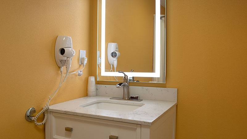 yellow bathroom