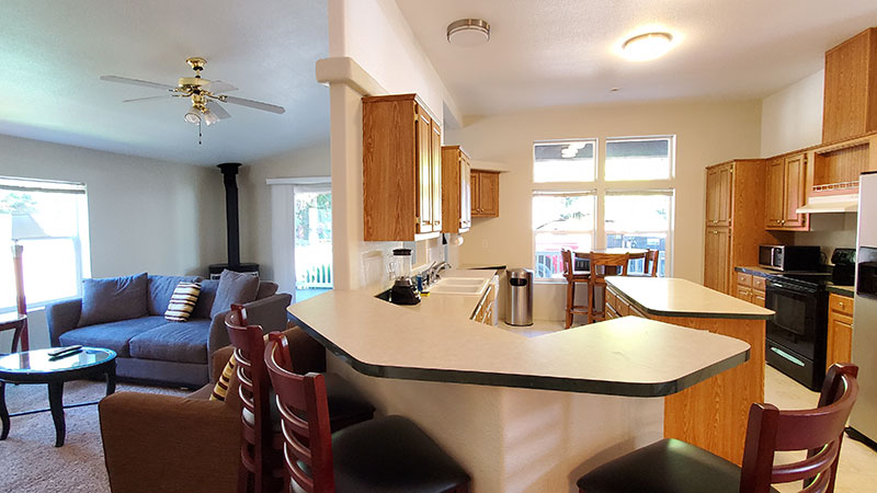 Lodge House kitchen island