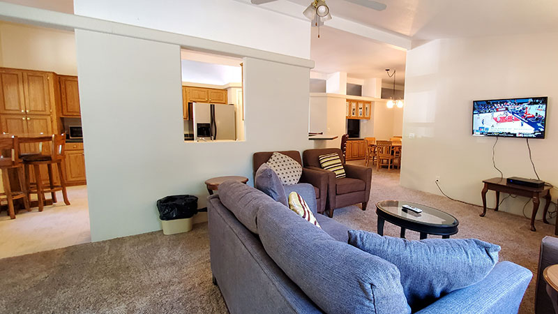 Lodge House view into kitchen