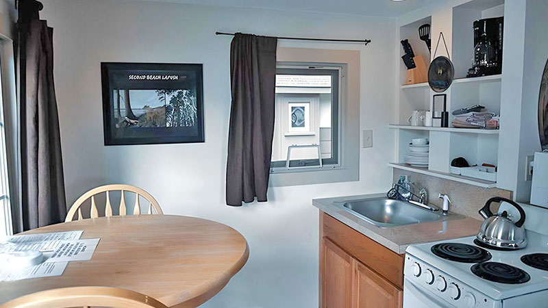 Sol Duc Cabin close up kitchen view