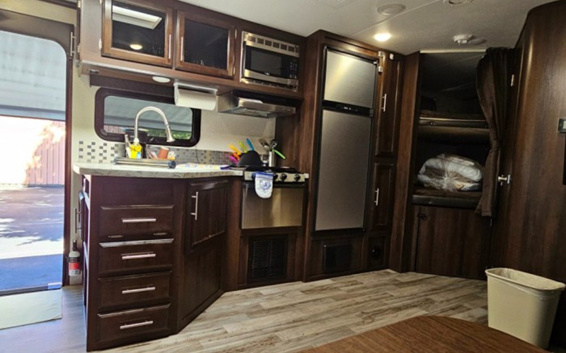 Dew Drop Inn Trailer view to bunks