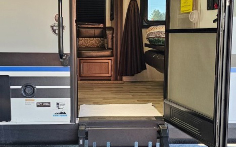 Dew Drop Inn Trailer door