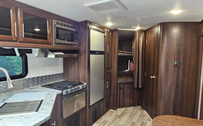 Dew Drop Inn Trailer inside