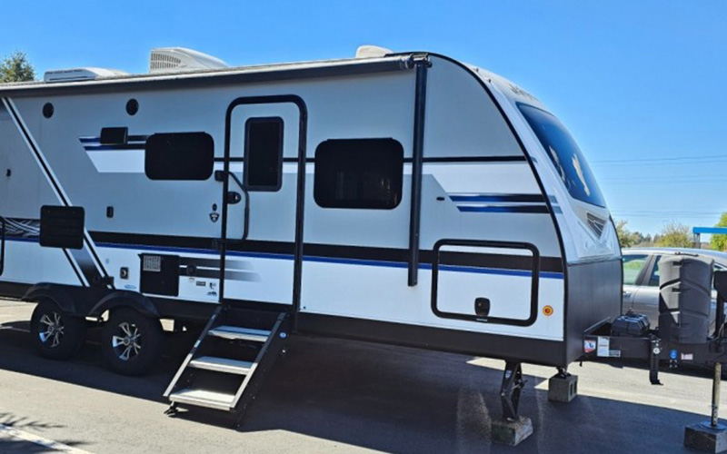 Dew Drop Inn Trailer outside