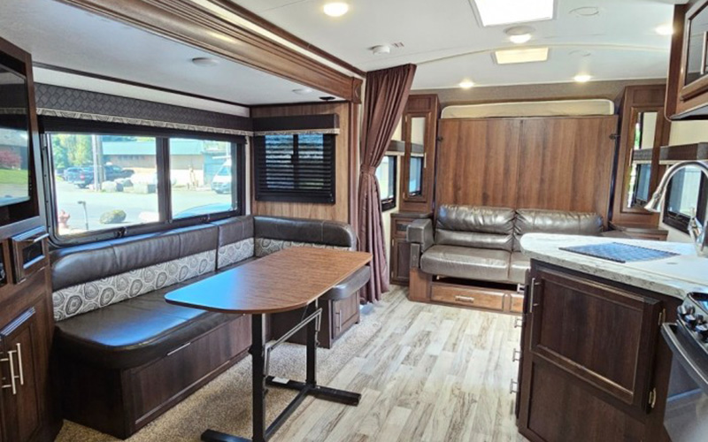 Dew Drop Inn Trailer murhpy bed closed