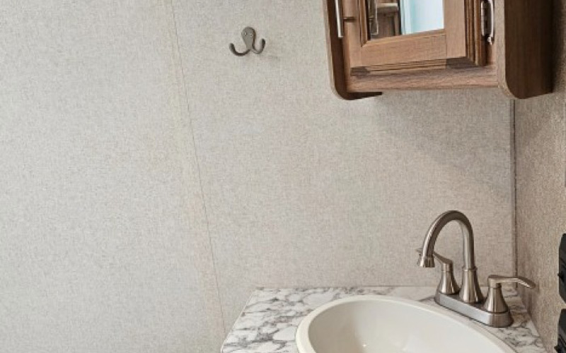 Dew Drop Inn Trailer bathroom sink